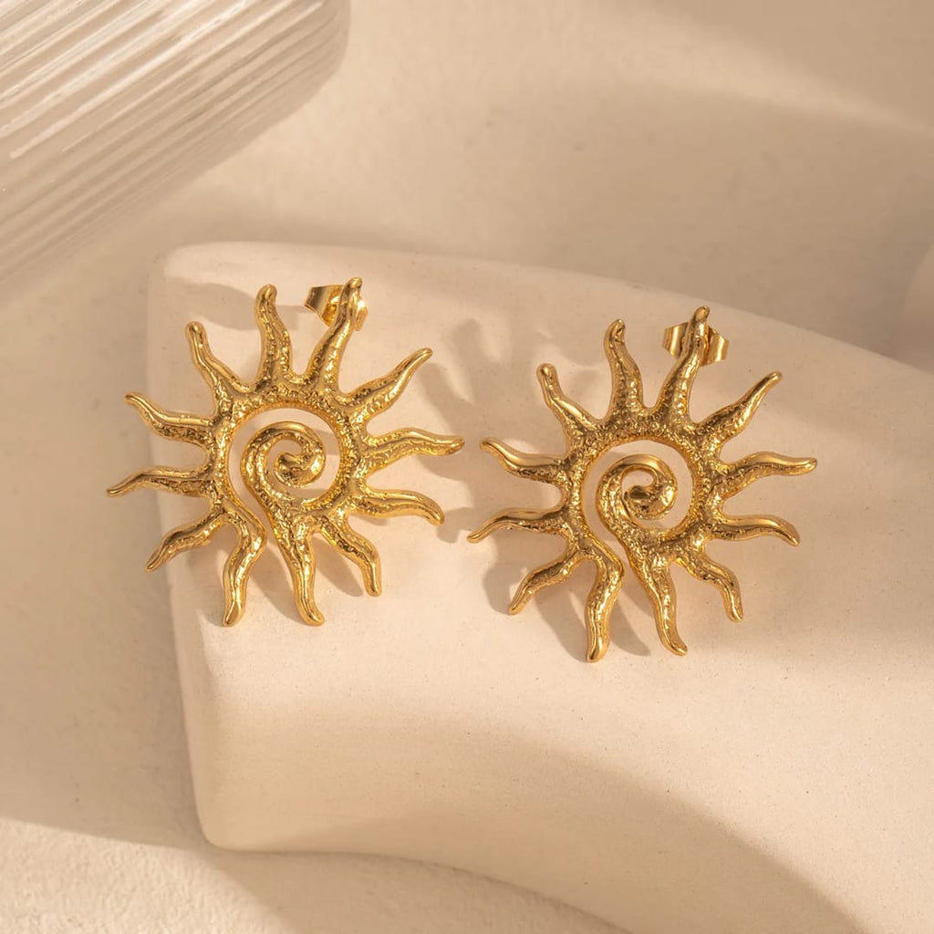 Vaara Sun Spiral Studs