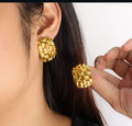Vaara Golden Weave Studs