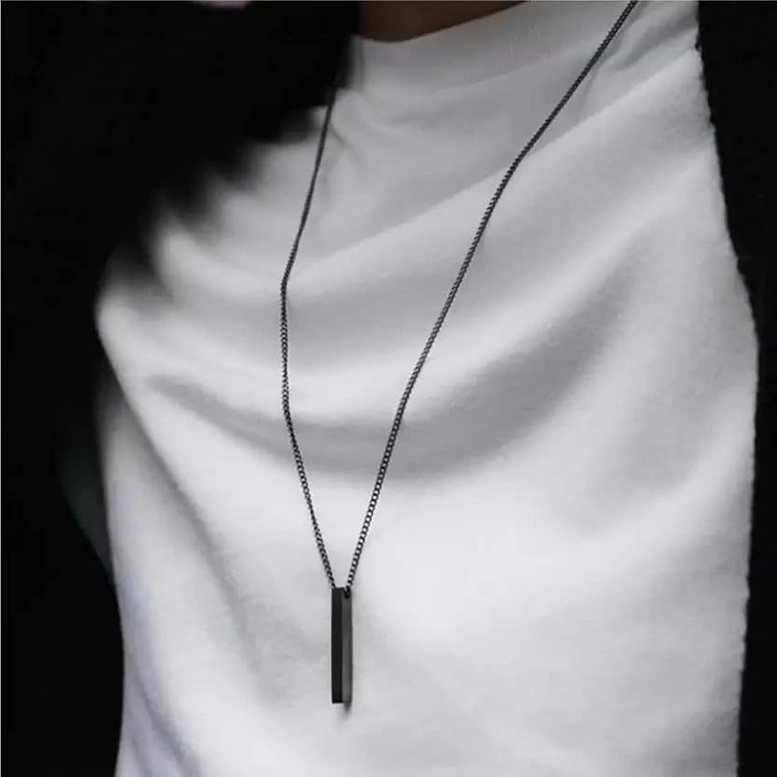 Midnight Bar Pendant Necklace
