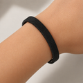 Midnight Mesh Open Cuff Bracelet