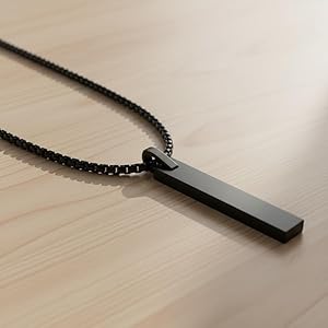 Midnight Bar Pendant Necklace